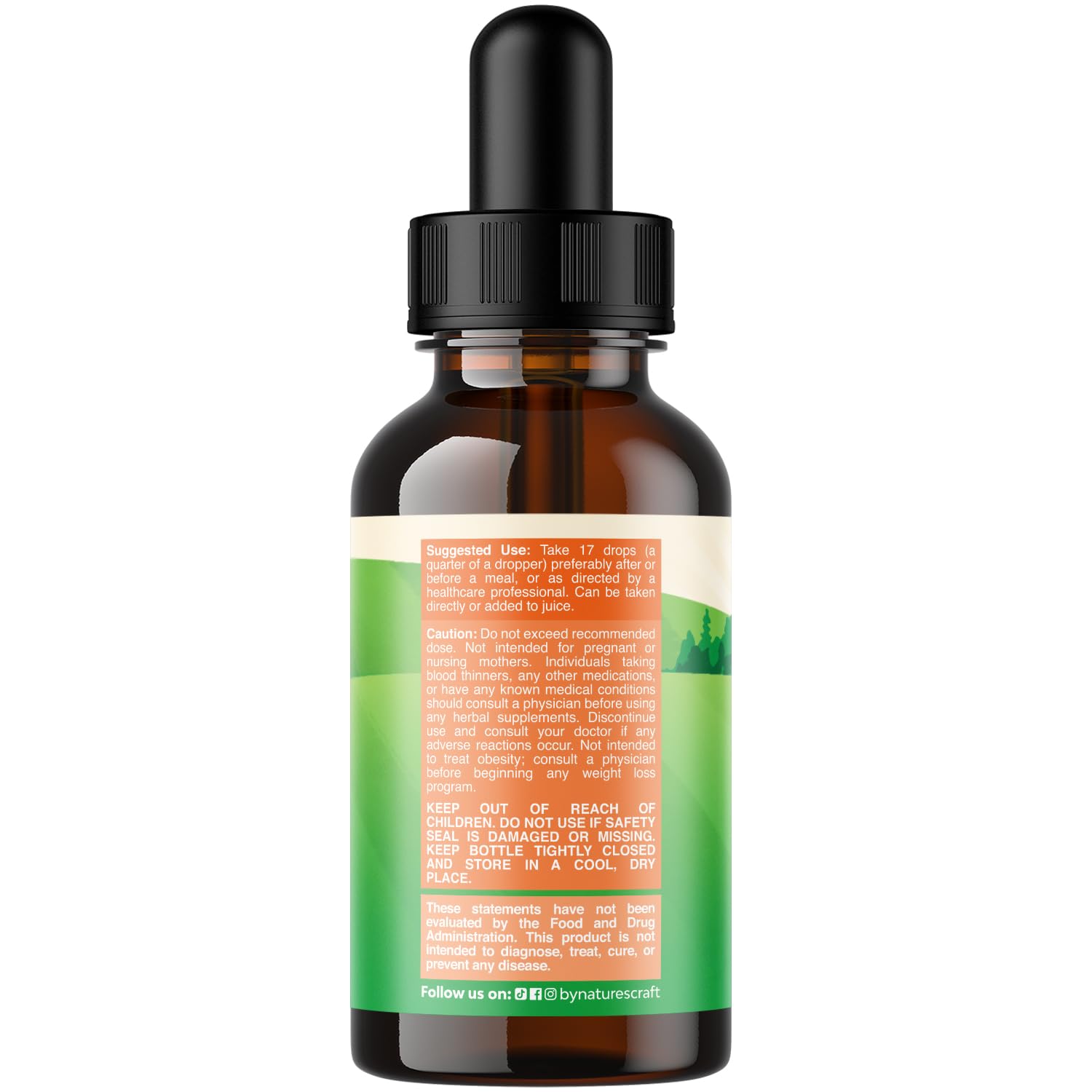 Natures Craft Liquid Vitamin D3 with K2 118g bottle side view
