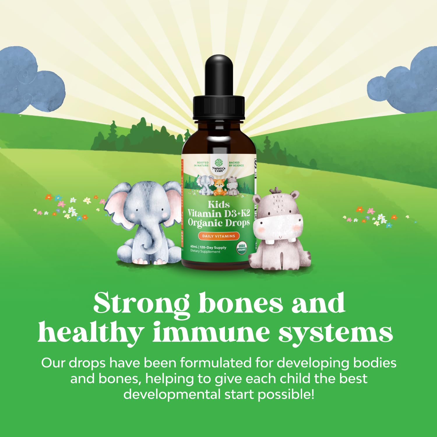 Natures Craft Liquid Vitamin D3 with K2 118g ingredients list