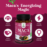 Natures Craft Maca Root Capsules 150g in a lifestyle setting