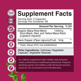 Natures Craft Maca Root Capsules 150g side view showing capsule size