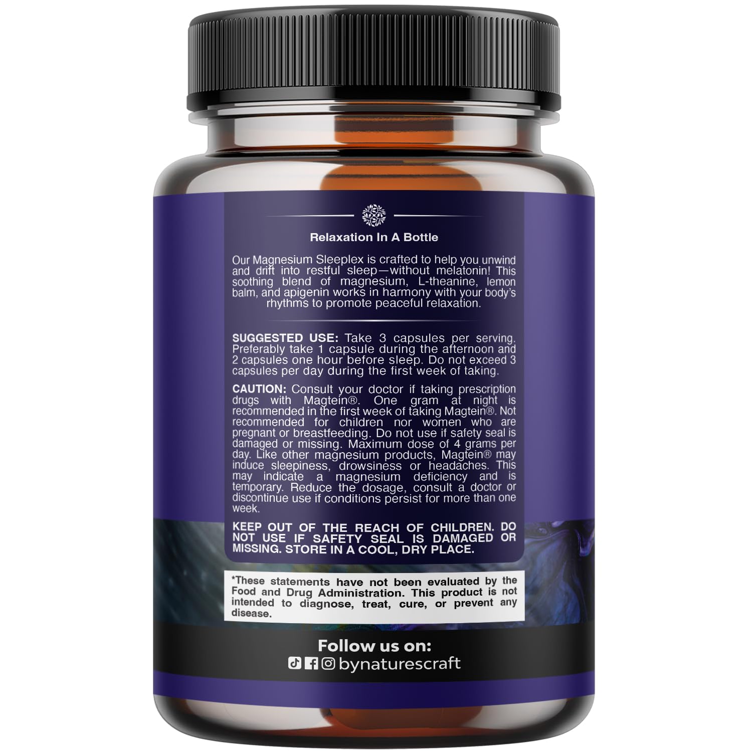 Natures Craft Magnesium Capsules side view