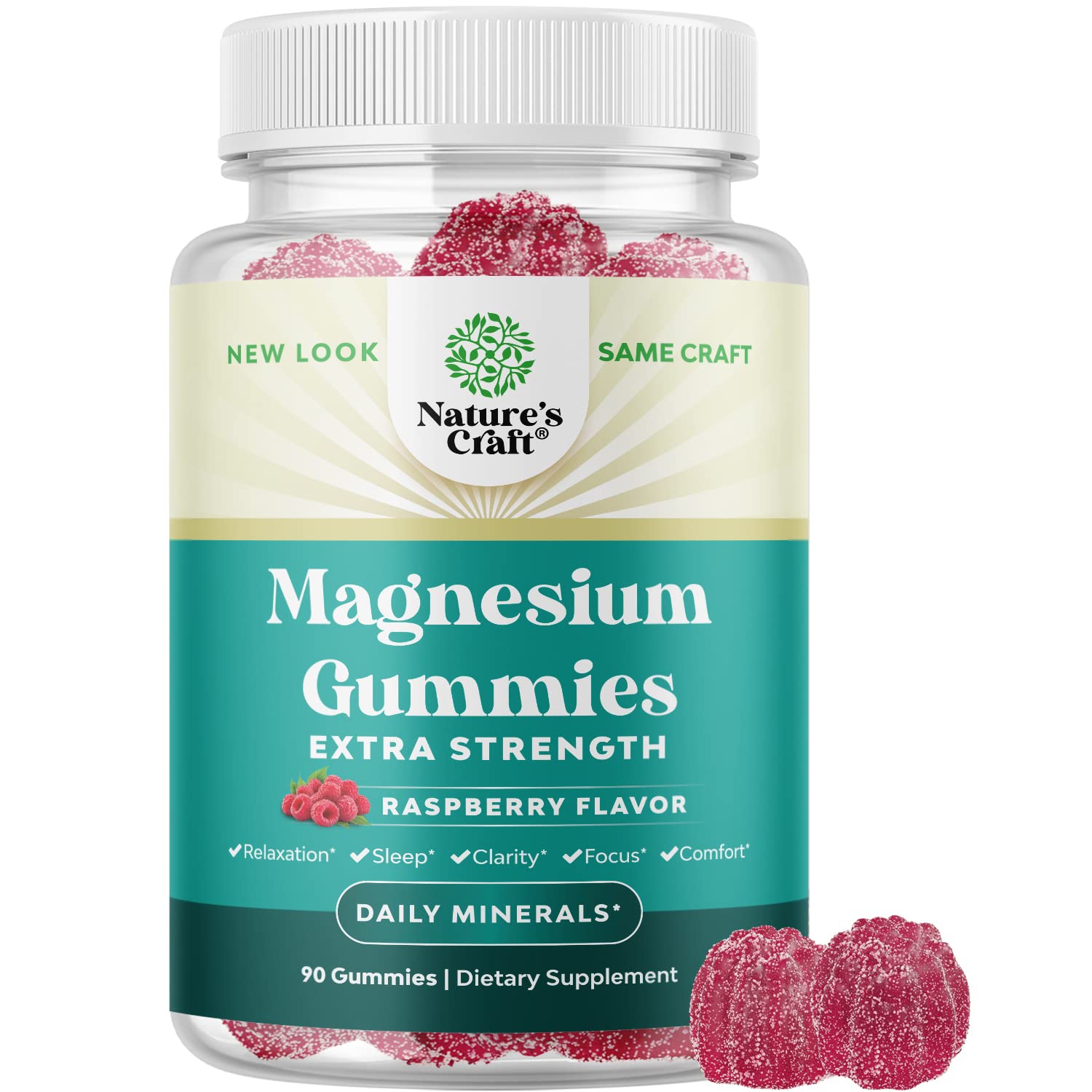 Natures Craft Magnesium Citrate Gummies front view with packaging