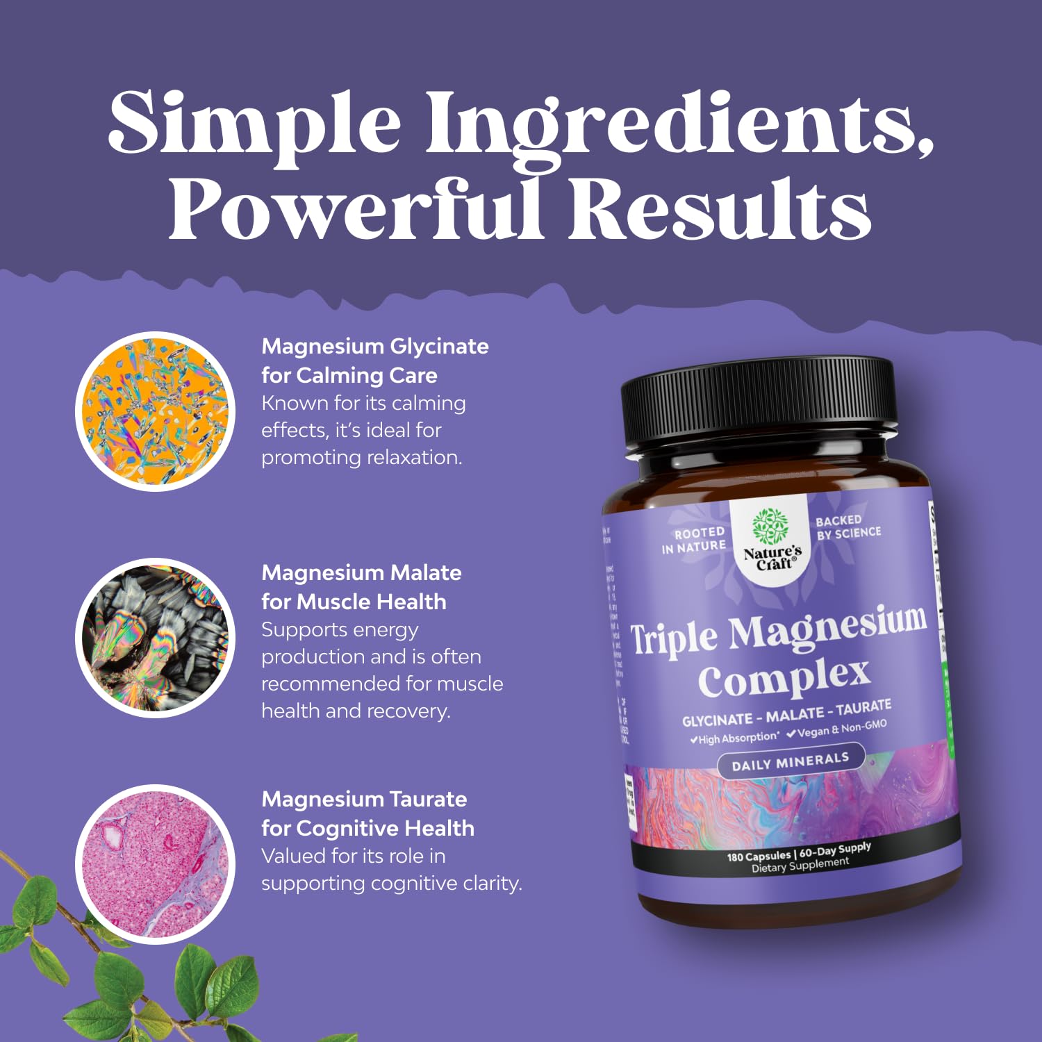 Natures Craft Magnesium Sleep Supplement 240g ingredients list