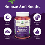 Natures Craft Melatonin Gummies 10mg lifestyle scene with gummies