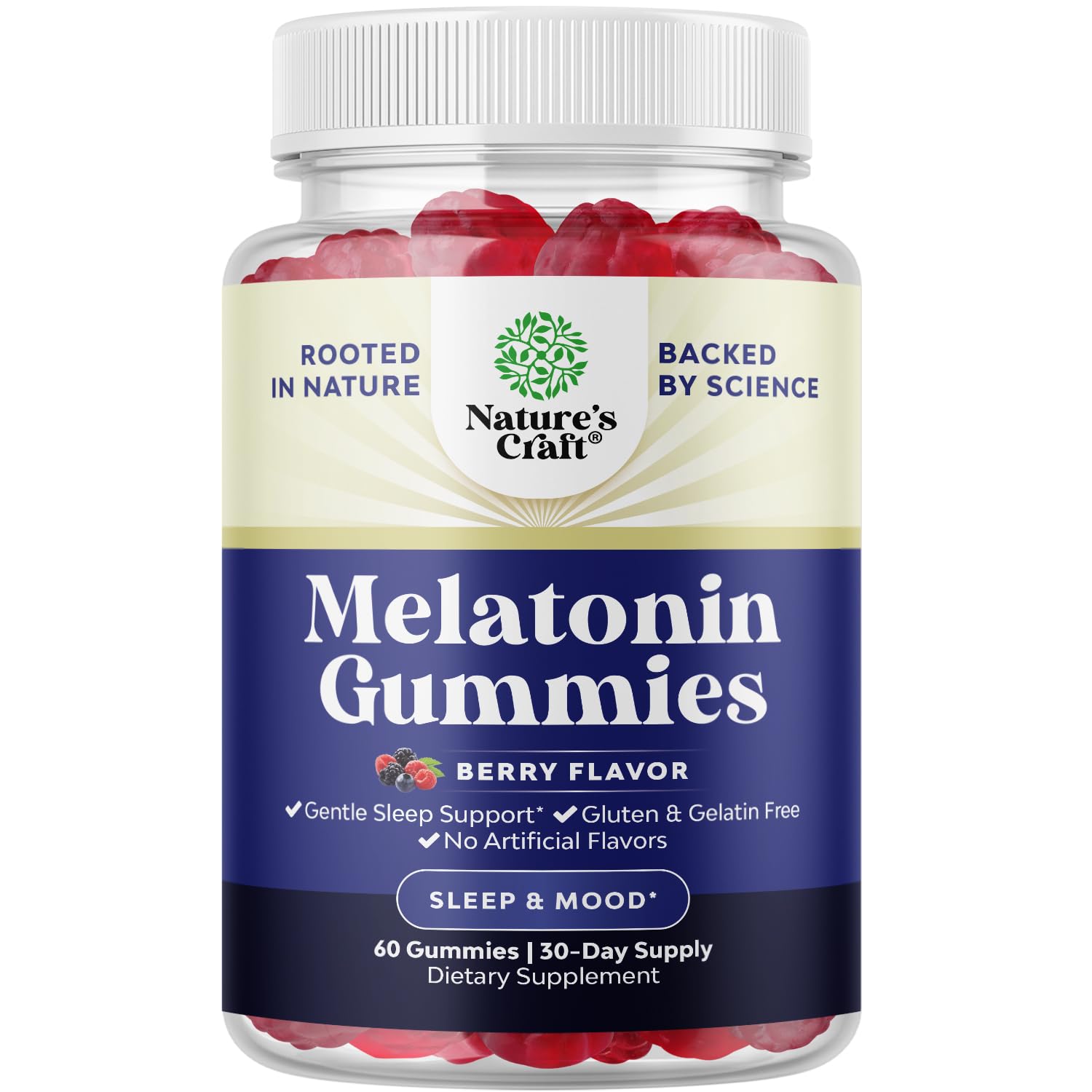 Natures Craft Melatonin Gummies 5mg front view packaging