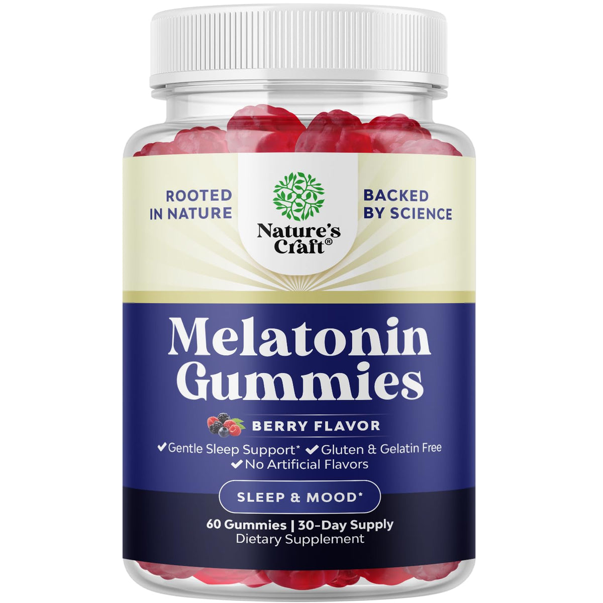 Natures Craft Melatonin Gummies 5mg front view packaging