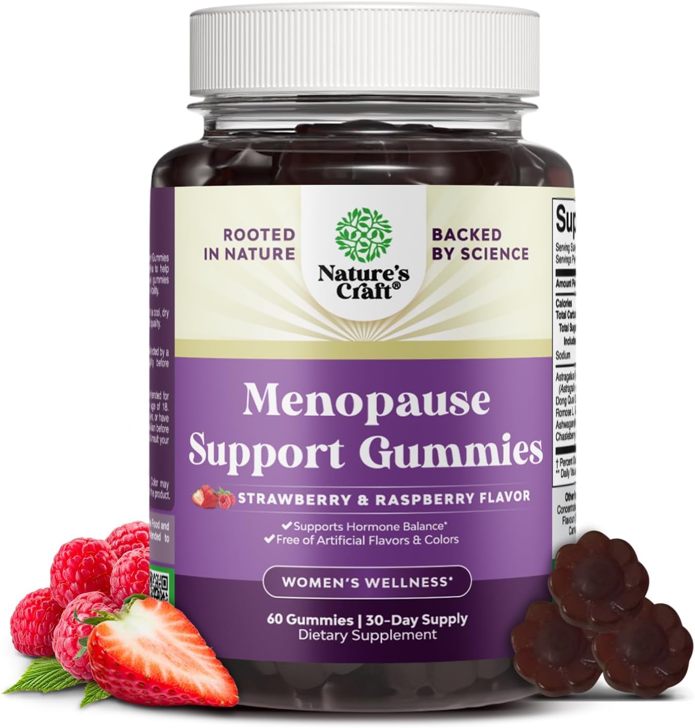 Natures Craft Menopause Ease Gummies front view, 200g packaging