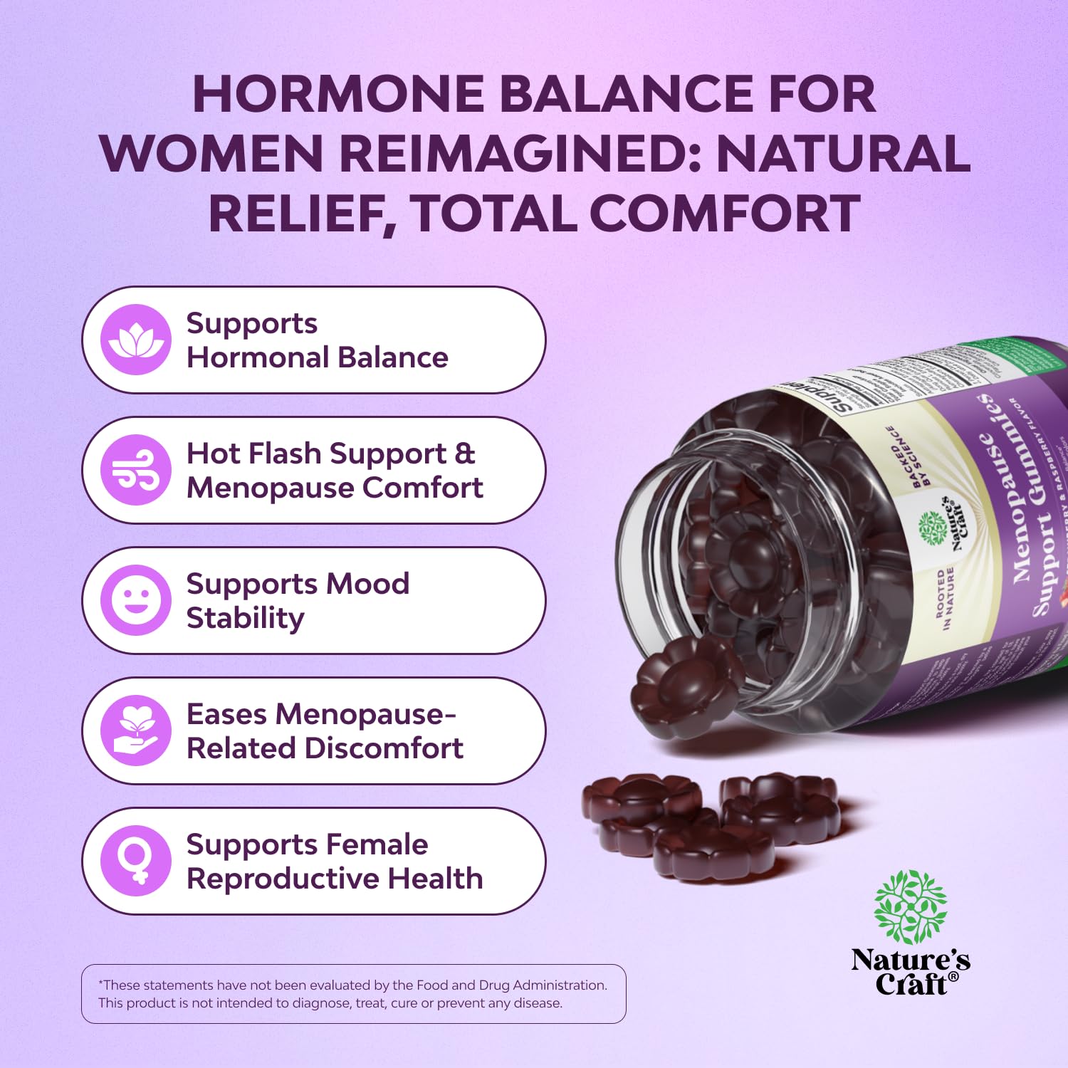 Natures Craft Menopause Ease Gummies ingredients list
