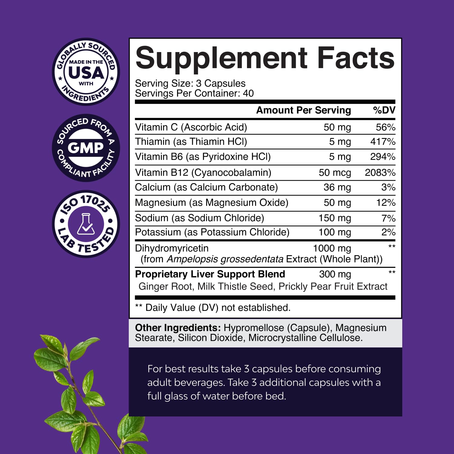Natures Craft Milk Thistle Supplement ingredients list