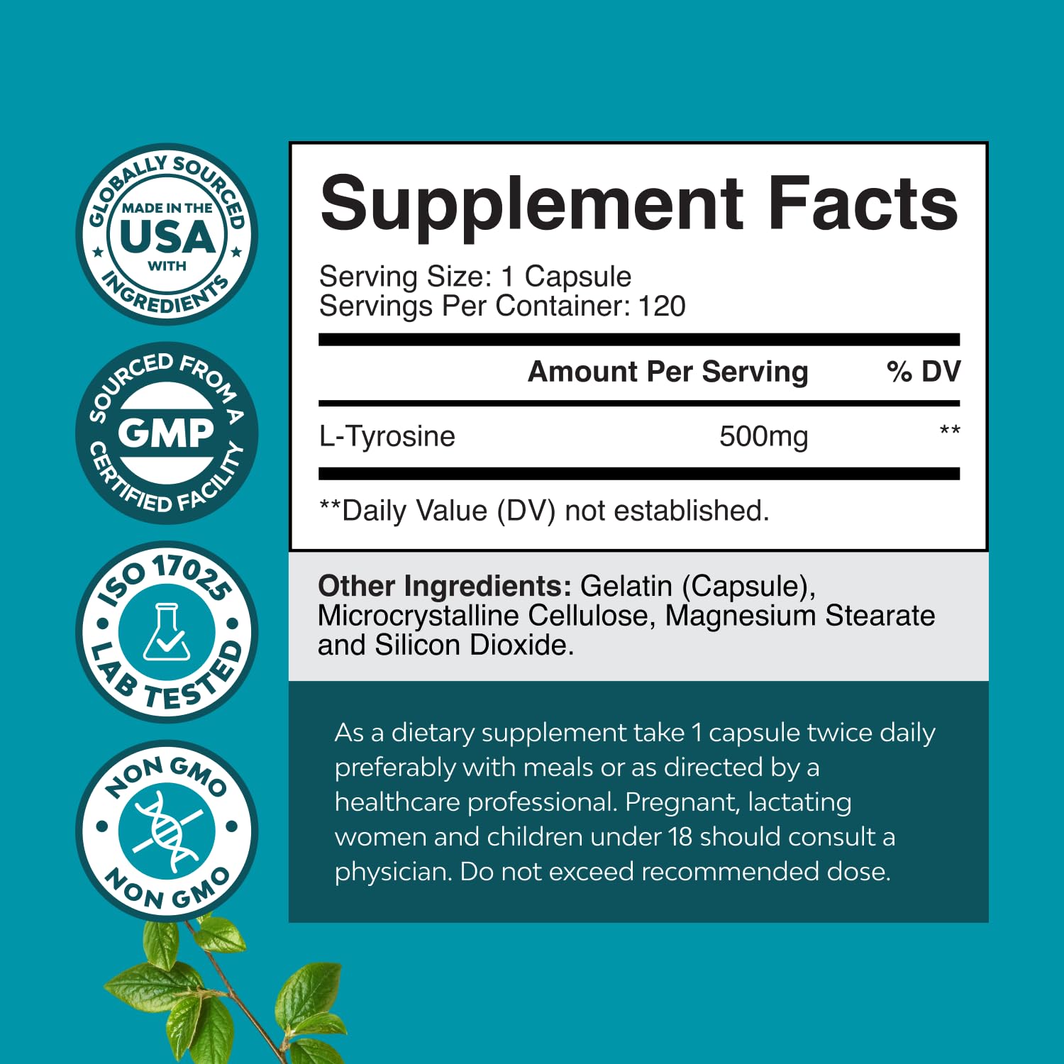 Natures Craft Mood Support Supplement ingredients list
