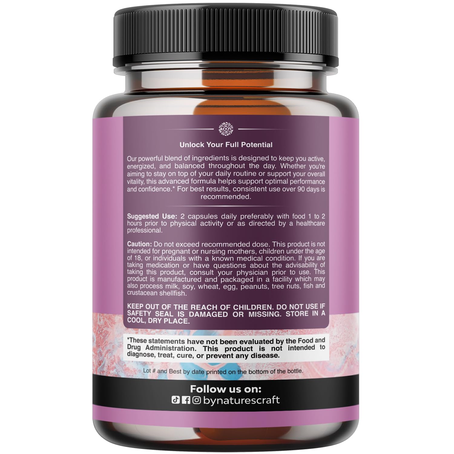 Natures Craft Muira Puama Capsules side view showing capsule