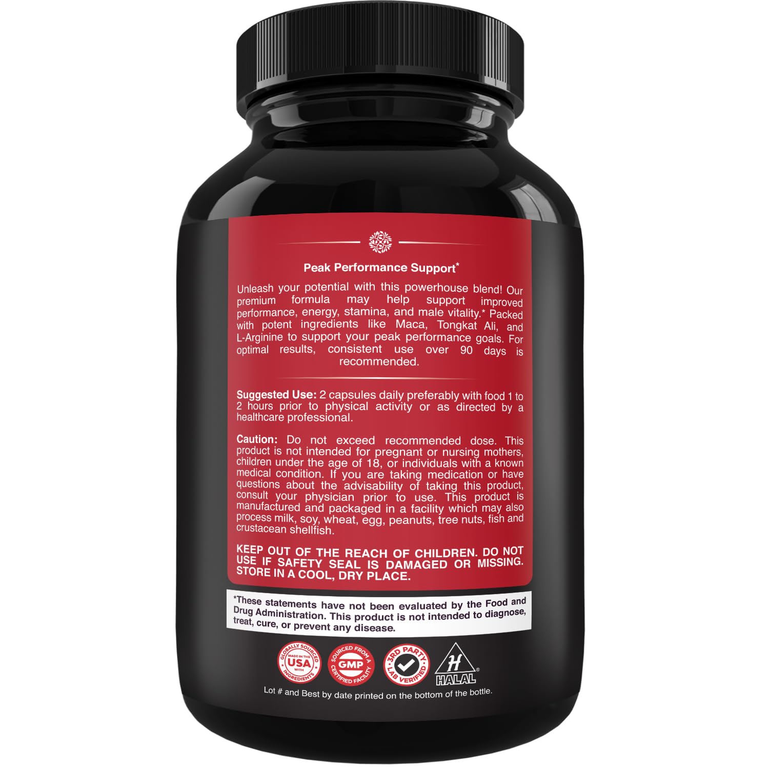 Natures Craft Muira Puama Herbal Supplement back view