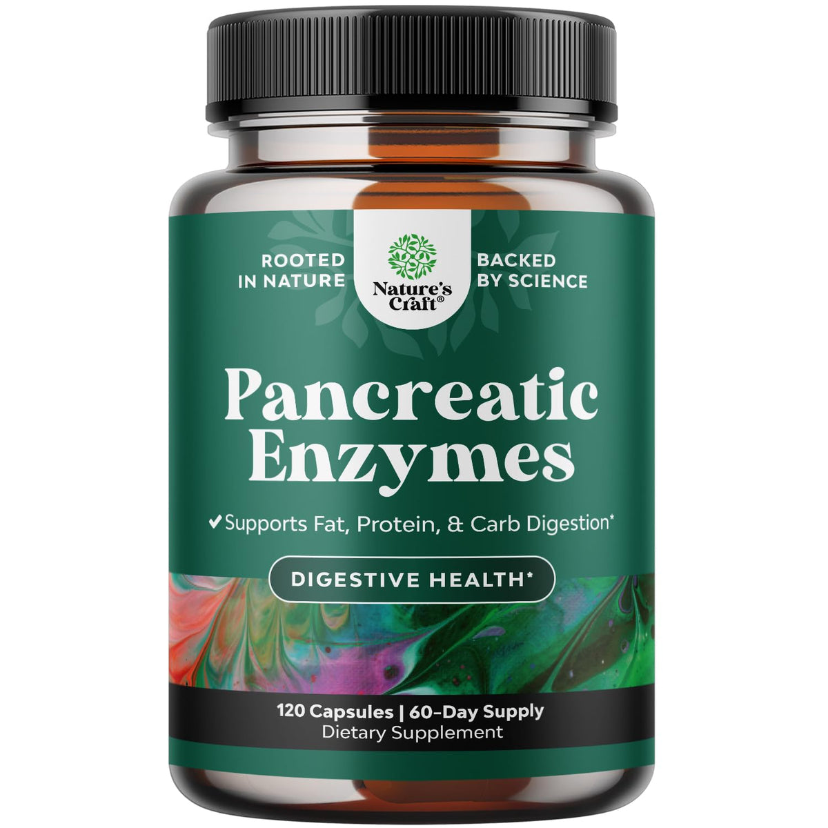 Natures Craft Multi-Enzymes Supplement 90 capsules front view