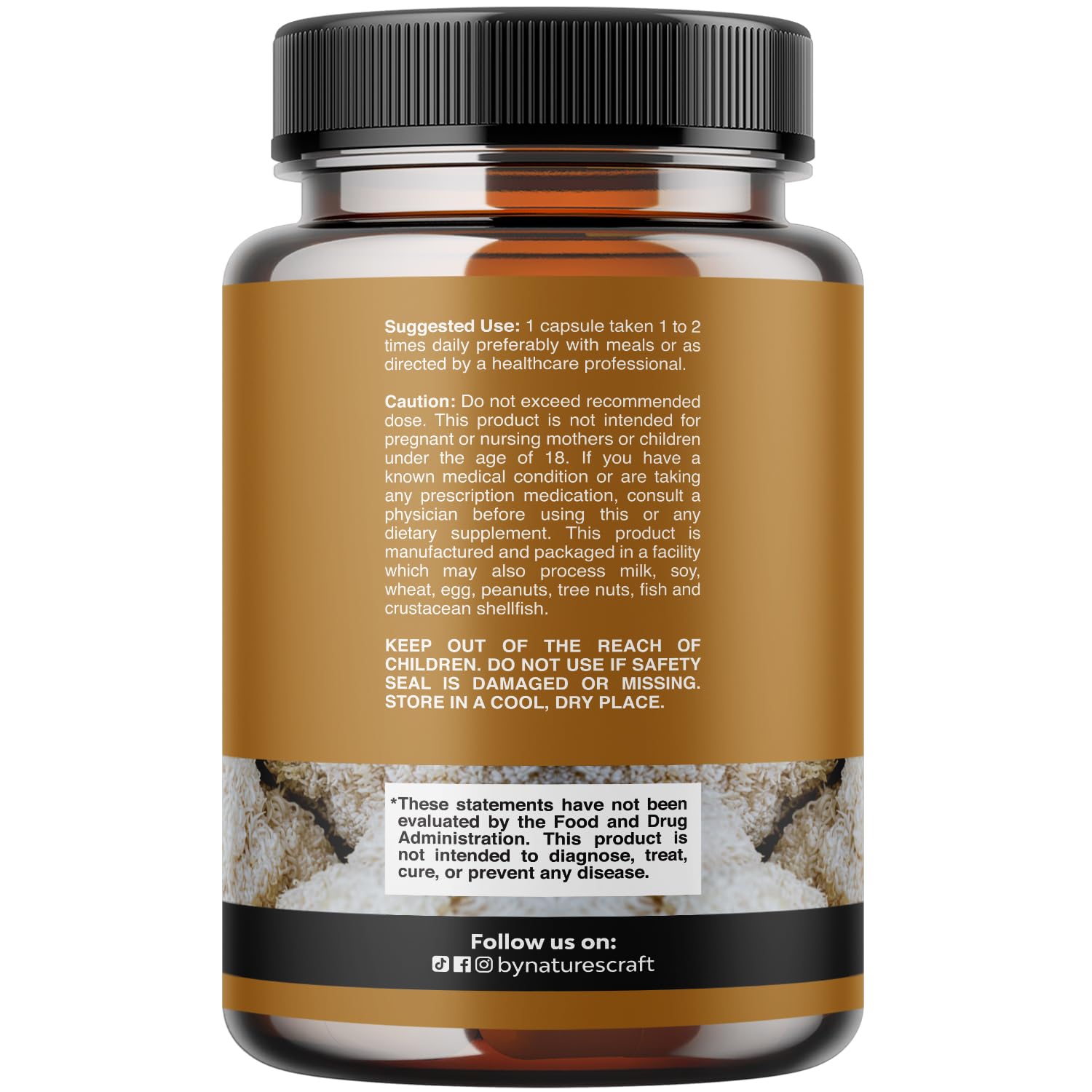 Natures Craft Mushroom Complex Capsules side view