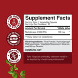 Natures Craft Nattokinase Capsules 100mg label close-up