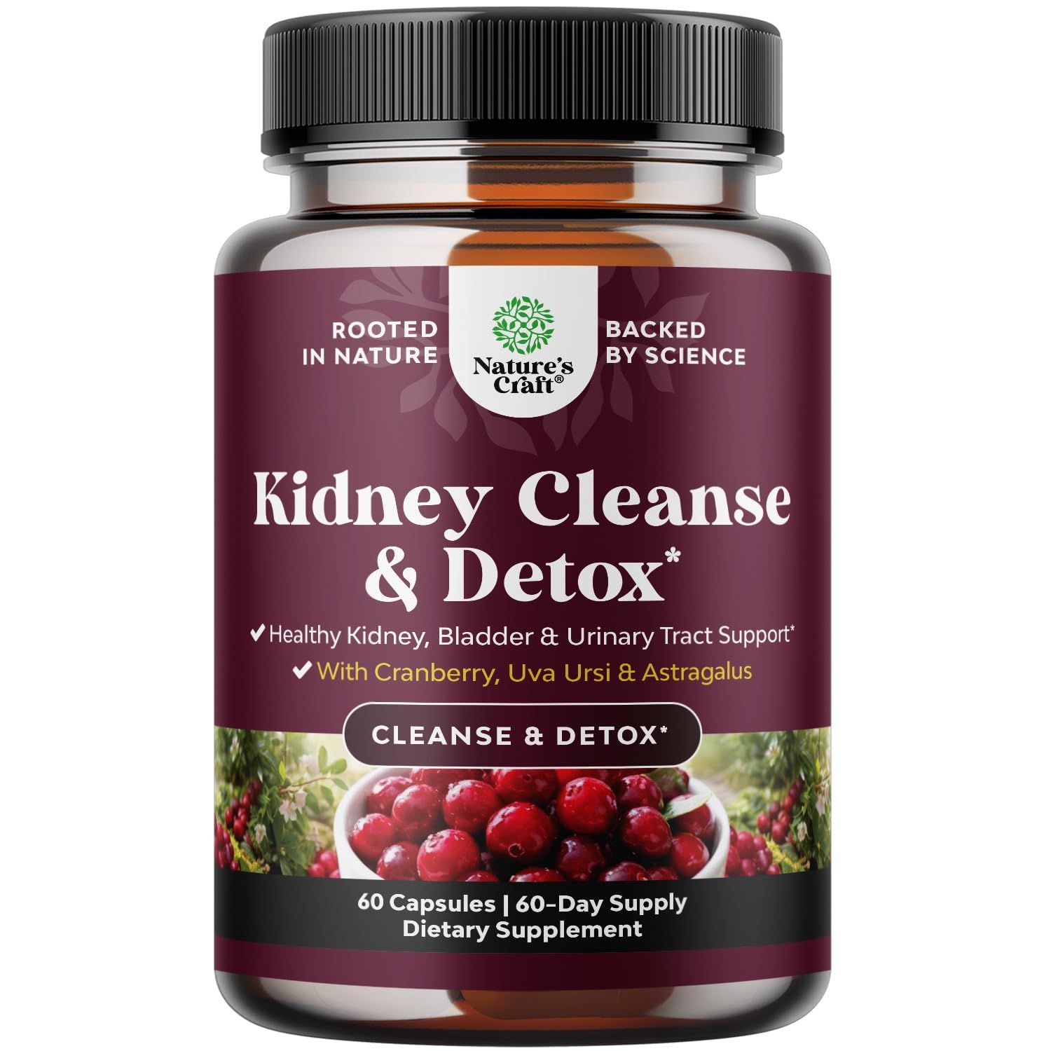 Natures Craft Nettle Kidney Support Supplement 60 Capsules front view