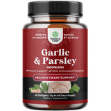 Natures Craft Odourless Garlic & Parsley Softgels front view