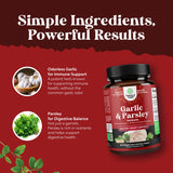 Natures Craft Odourless Garlic & Parsley Softgels ingredients list