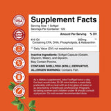 Natures Craft Omega 3 Krill Oil 1000mg supplement bottle side view