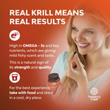 Natures Craft Omega 3 Krill Oil 1000mg supplement capsules on a wooden table