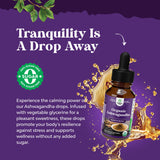 Natures Craft Organic Ashwagandha Drops lifestyle scene on a table