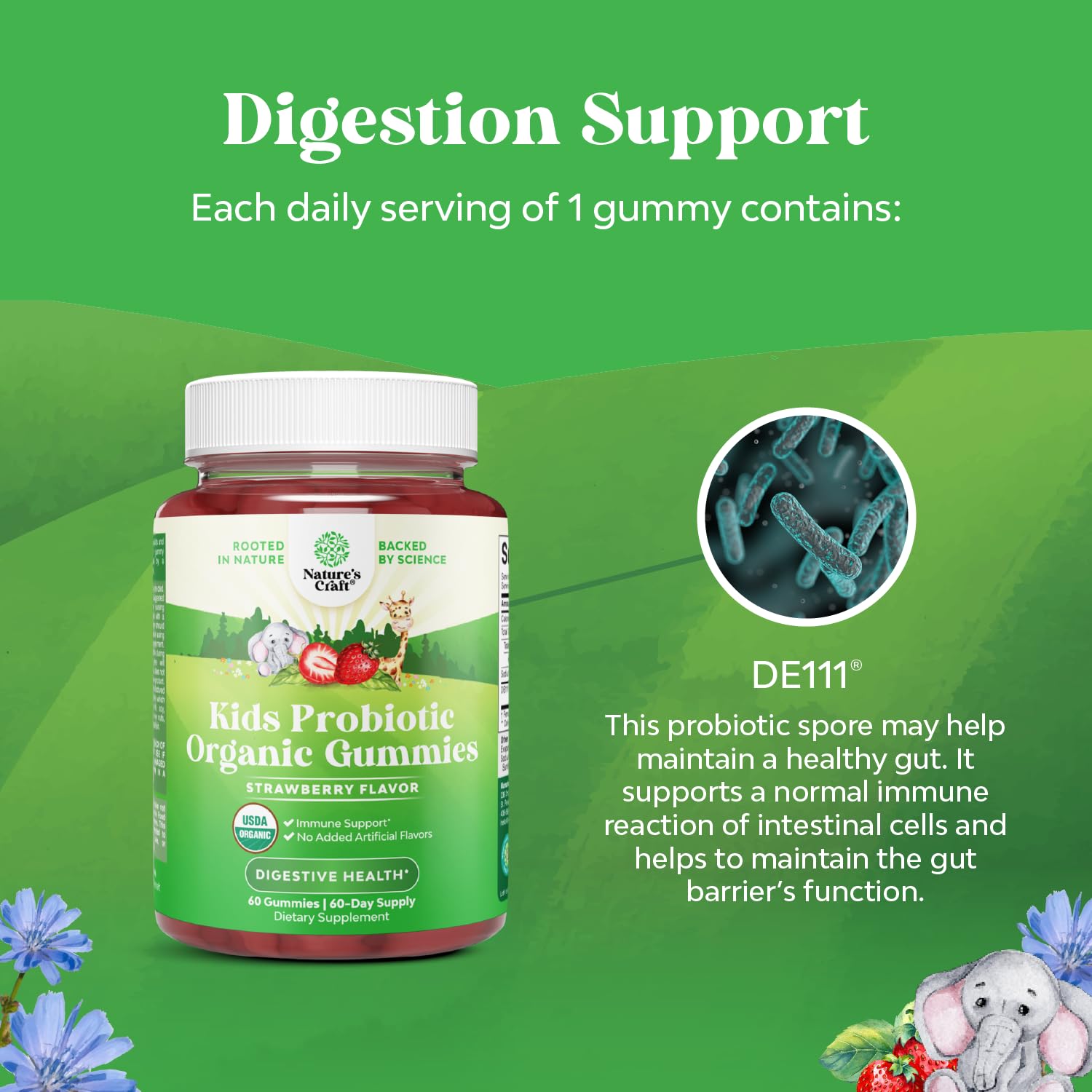Natures Craft Organic Kids Probiotic Gummies ingredients list