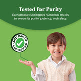 Natures Craft Organic Kids Probiotic Gummies with a child