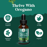 Natures Craft Organic Oregano Oil Drops label close-up