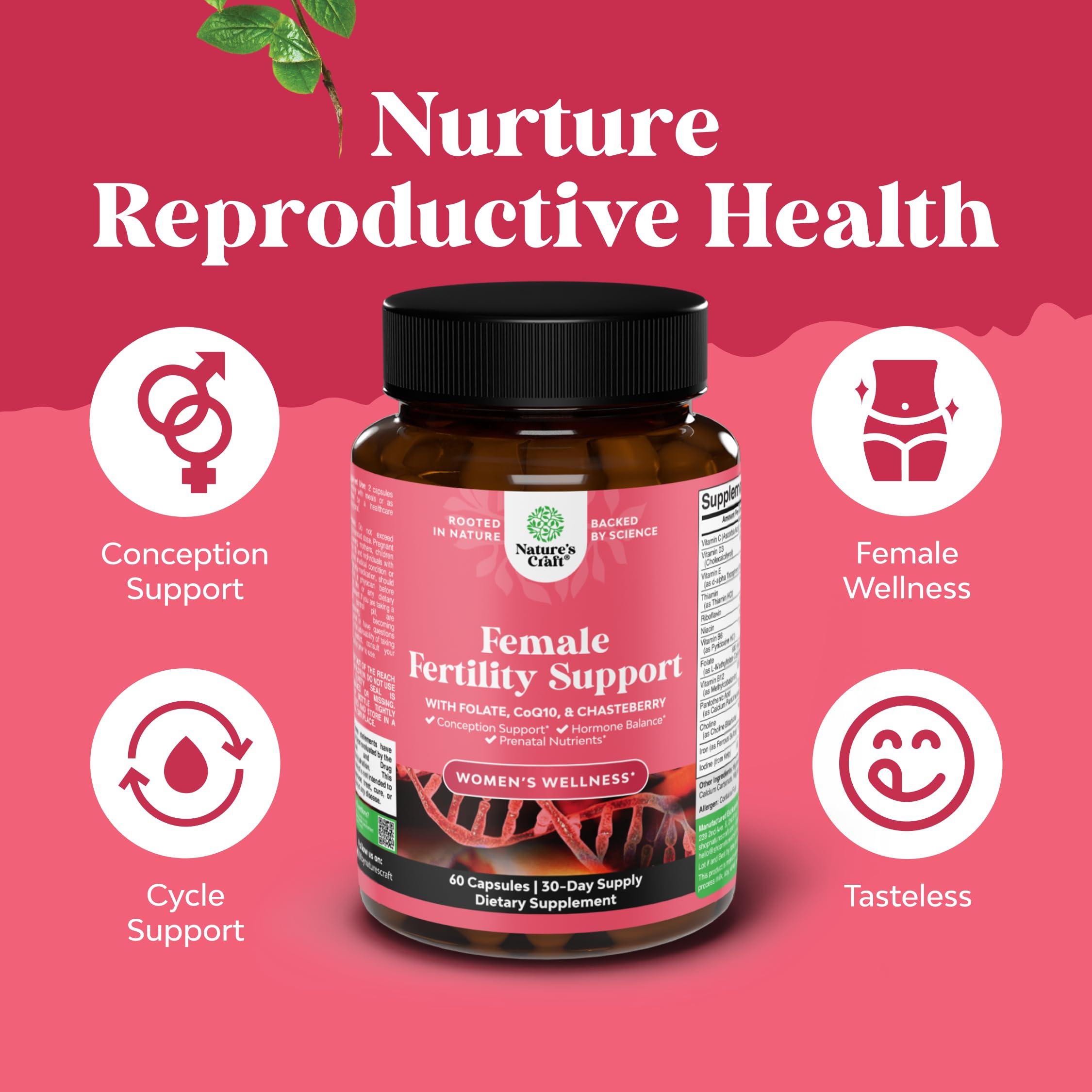 Natures Craft Prenatal Vitamins with a measuring spoon