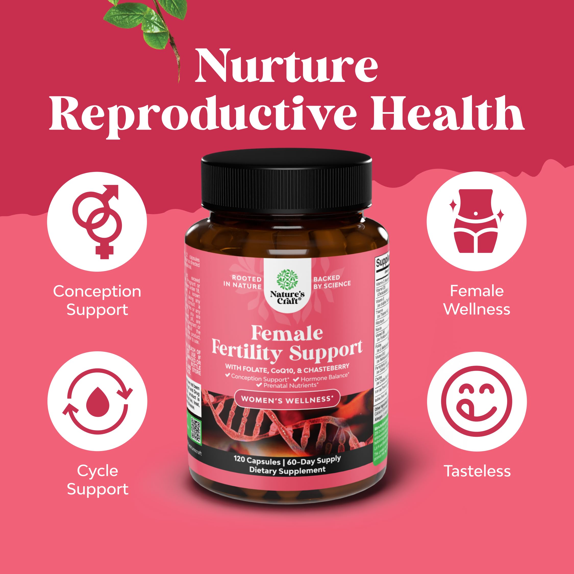 Natures Craft Prenatal Vitamins with a measuring spoon