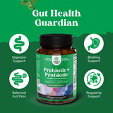 Natures Craft Probiotics and Prebiotics Supplement label close-up