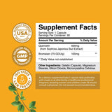 Natures Craft Quercetin with Bromelain 90g capsules back view