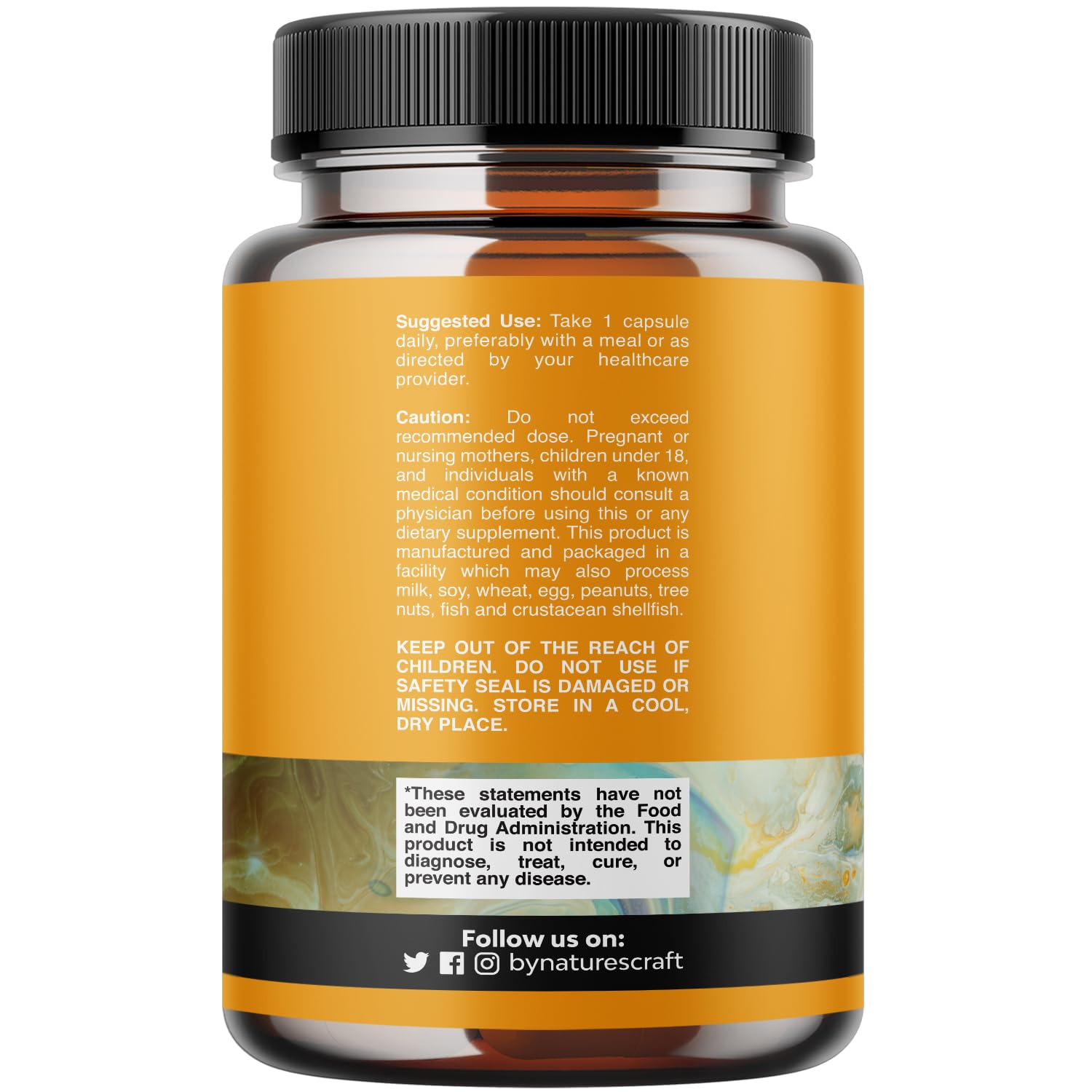 Natures Craft Quercetin with Bromelain 90g capsules side view