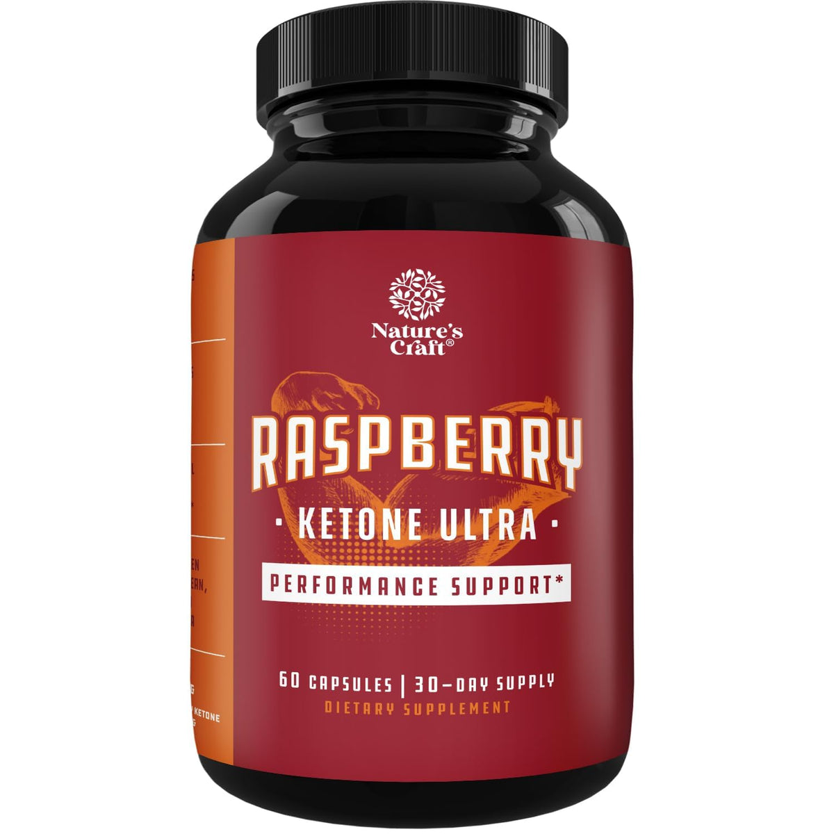 Natures Craft Raspberry Ketones 200mg Keto Supplement front view