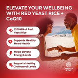 Natures Craft Red Yeast Rice 1200mg capsules bottle with label
