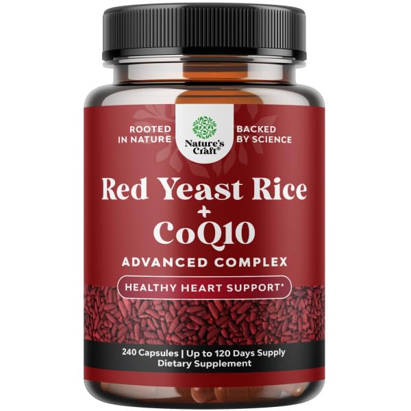 Natures Craft Red Yeast Rice 1200mg with CoQ10 front view