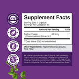 Natures Craft Saffron Capsules bottle with cap