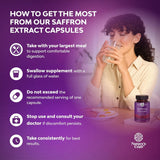 Natures Craft Saffron Capsules on a wooden table