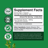 Natures Craft Saw Palmetto Capsules displayed with herbs