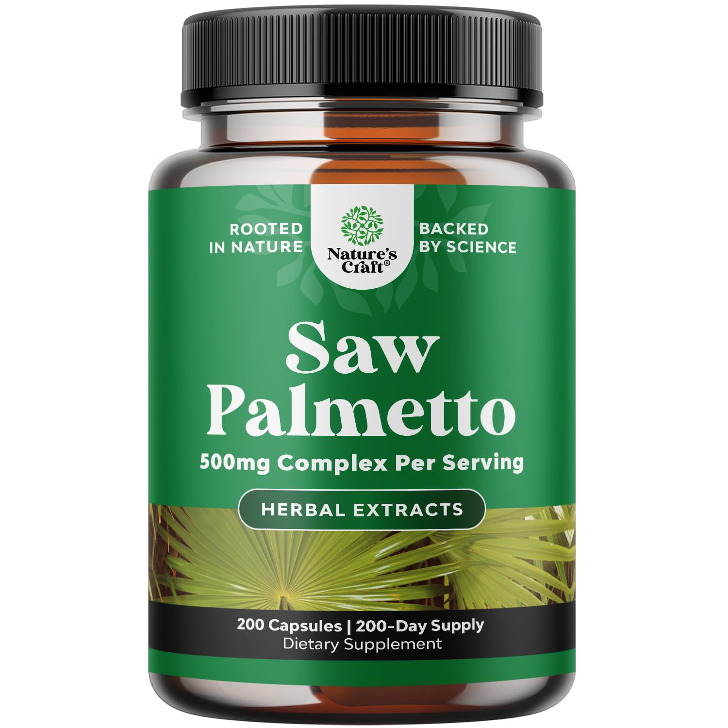 Natures Craft Saw Palmetto Capsules front view
