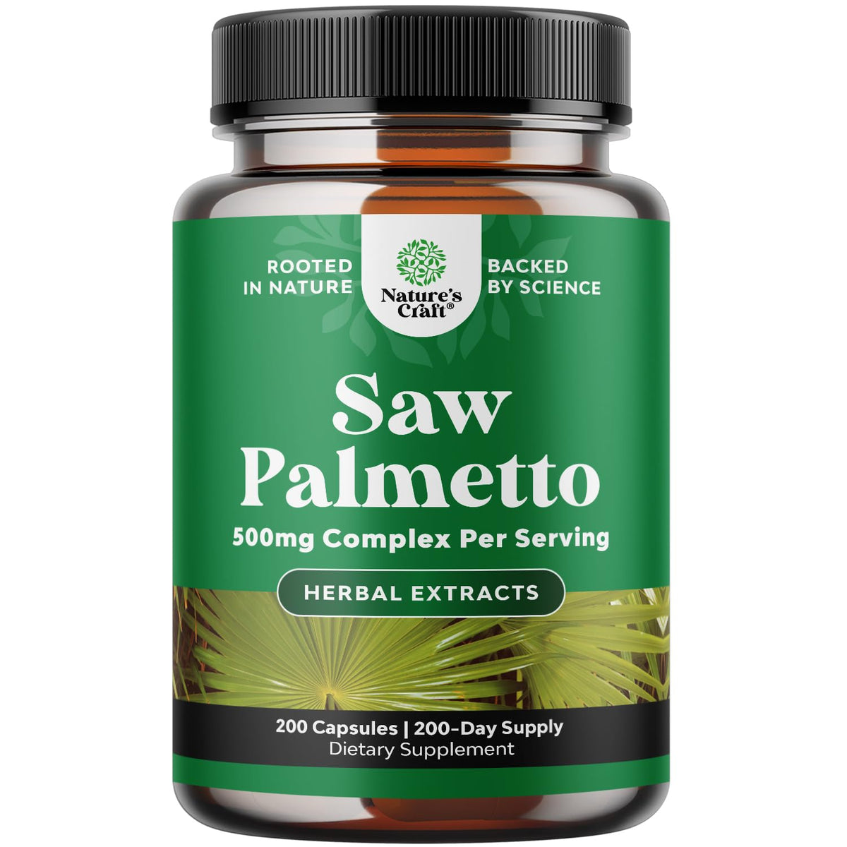 Natures Craft Saw Palmetto Capsules front view