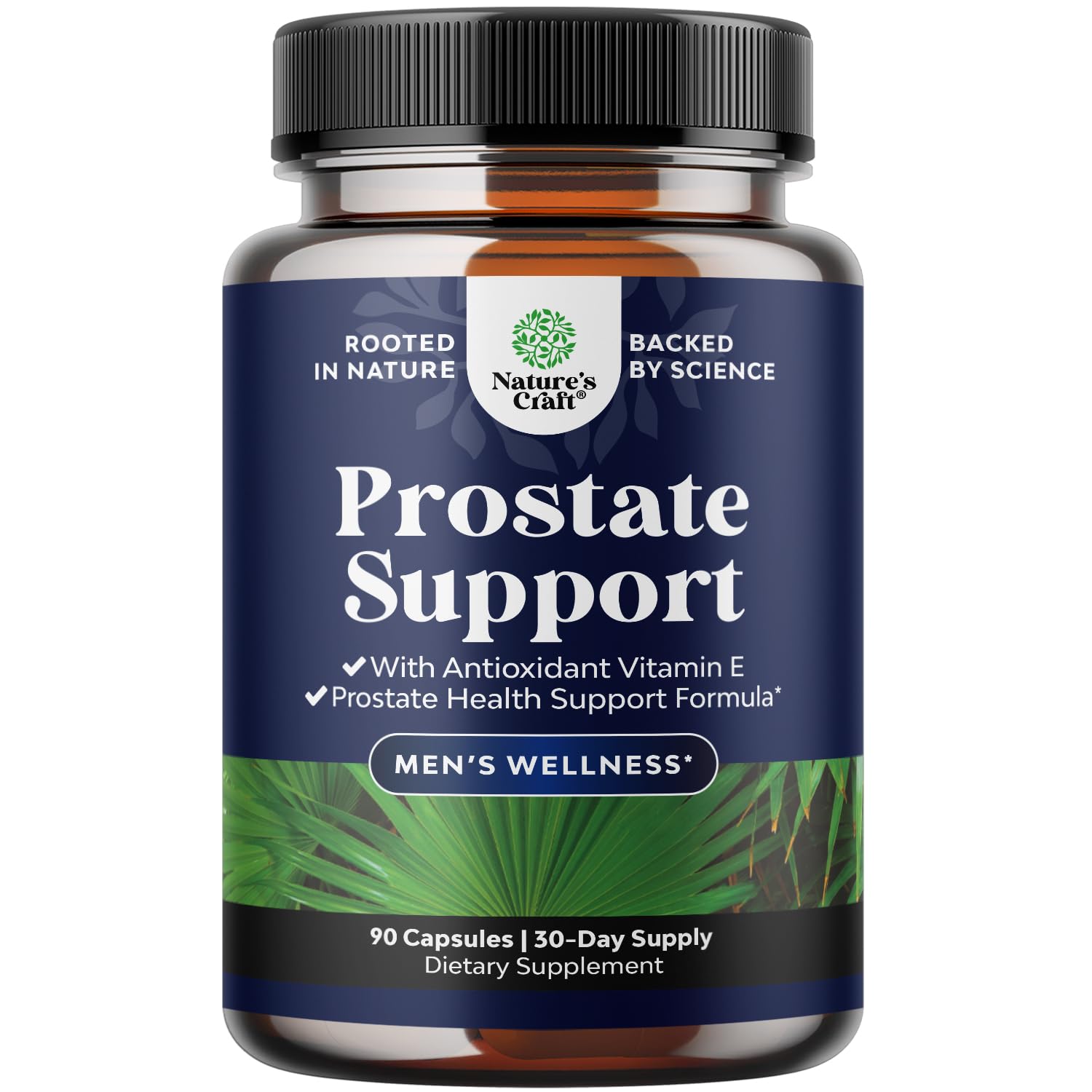 Natures Craft Saw Palmetto Prostate Support Capsules front view