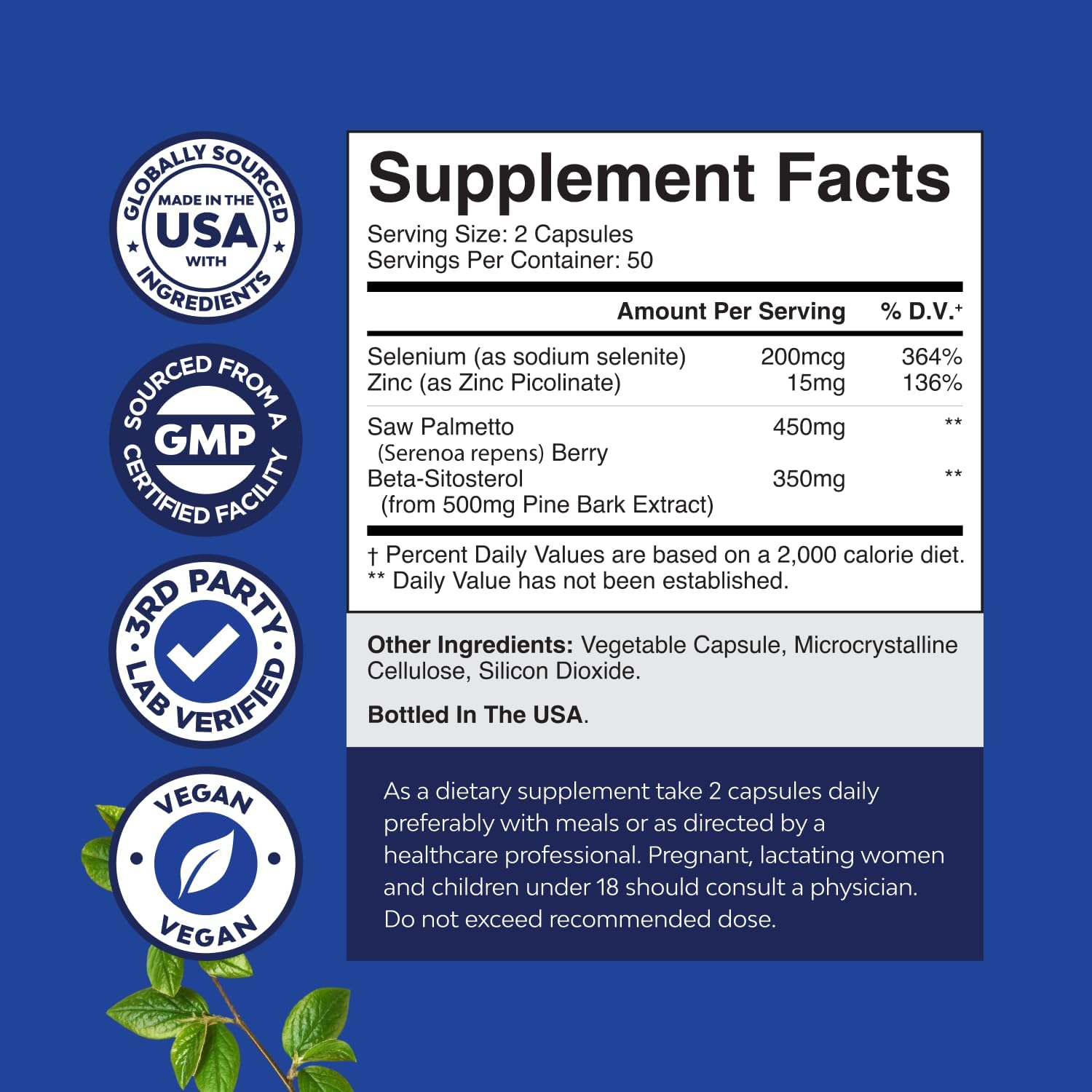 Natures Craft Saw Palmetto Supplement close-up of capsules