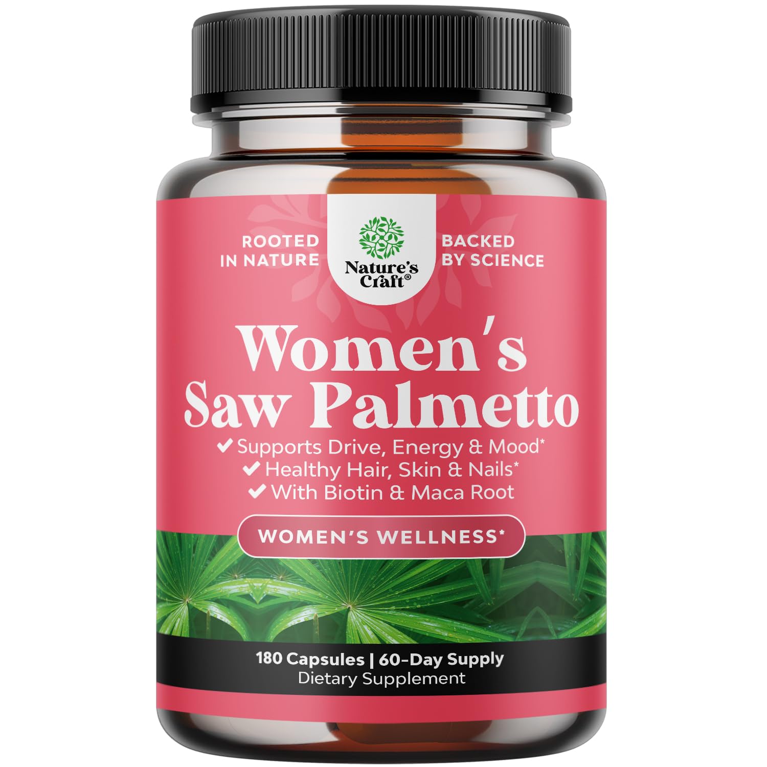 Natures Craft Saw Palmetto Supplement front view