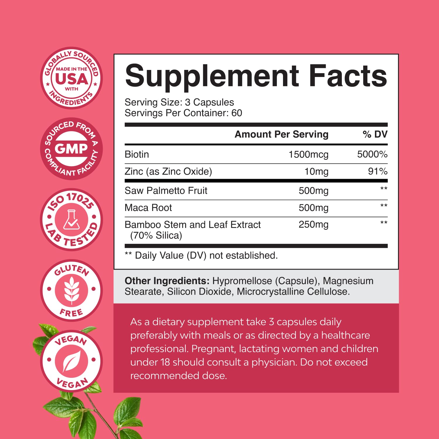 Natures Craft Saw Palmetto Supplement with herbs