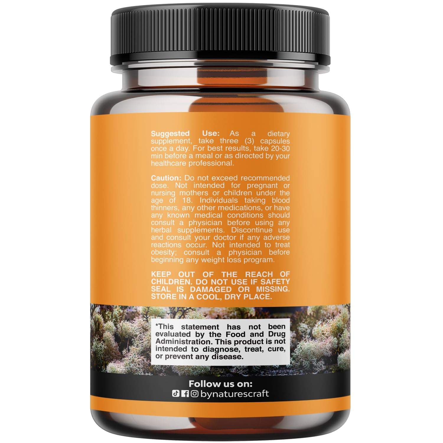 Natures Craft Sea Moss Complex bottle side view