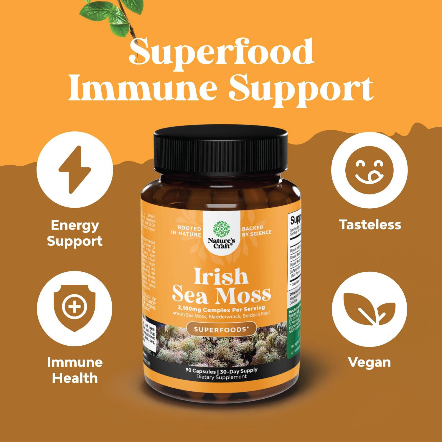 Natures Craft Sea Moss Complex ingredients list