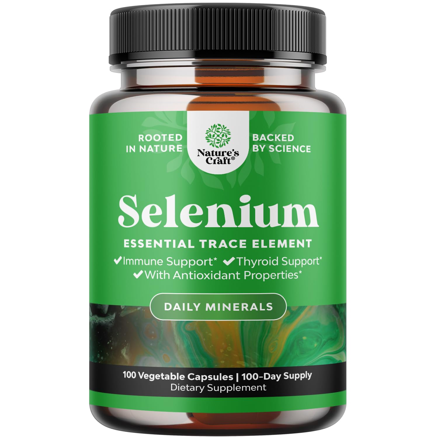 Natures Craft Selenium 200 mcg supplement front view