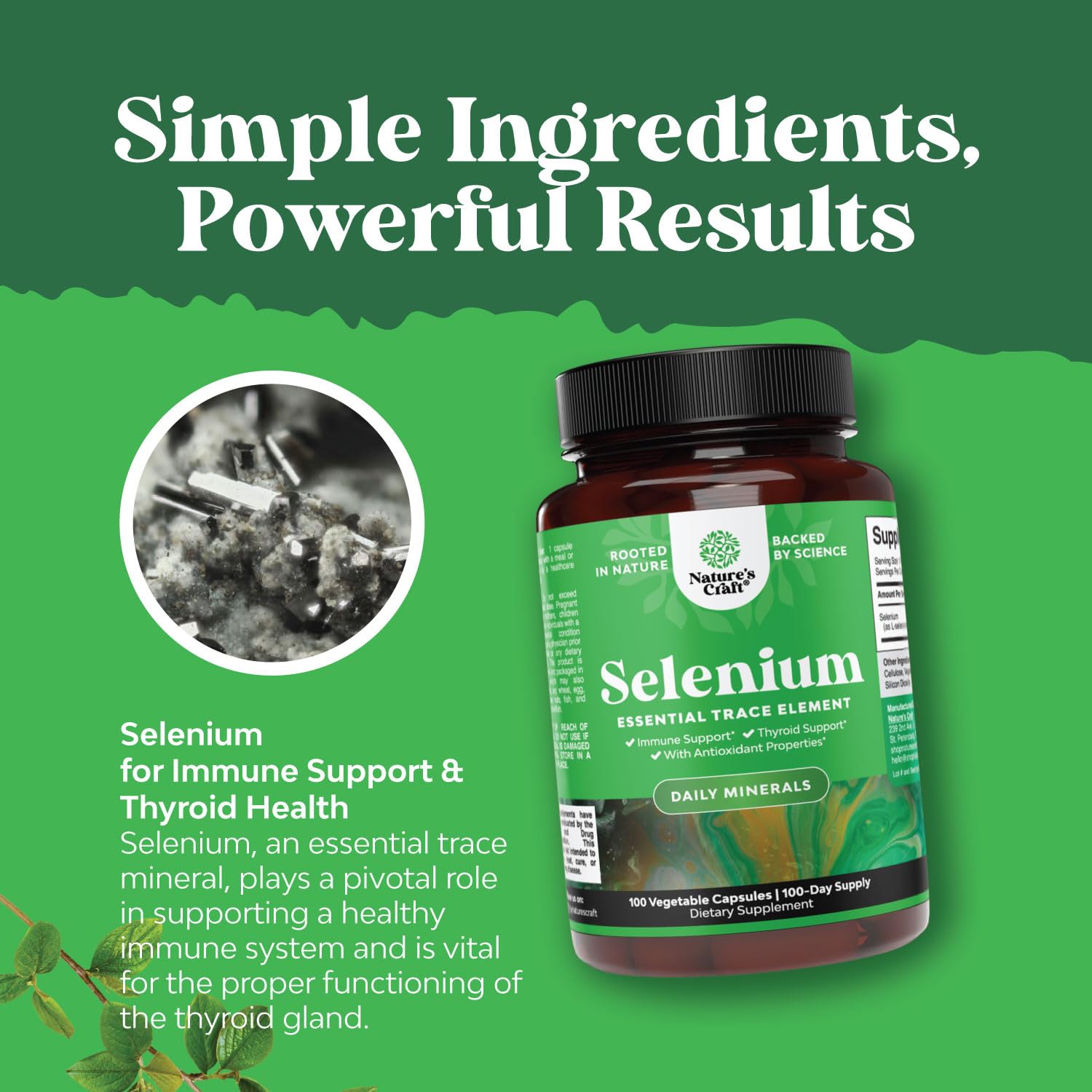 Natures Craft Selenium 200 mcg supplement ingredients list