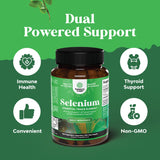 Natures Craft Selenium 200 mcg supplement with measuring spoon